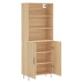 vidaXL Skříň highboard dub sonoma 69,5 x 34 x 180 cm kompozitní dřevo