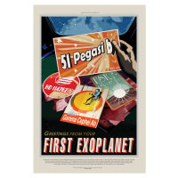 Ilustrace Peg51 (Planet & Moon Poster) - Space Series (NASA), (26.7 x 40 cm)