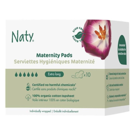 Eco Naty Dámské ECO mateřské vložky po porodu Naty (10 ks) Eco by Naty