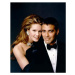 Fotografie Elle Macpherson And George Clooney, Batman And Robin, 30 × 40 cm