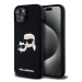 Karl Lagerfeld Liquid Silicone Double Heads MagSafe Zadní Kryt pro iPhone 15 Pro Max Black