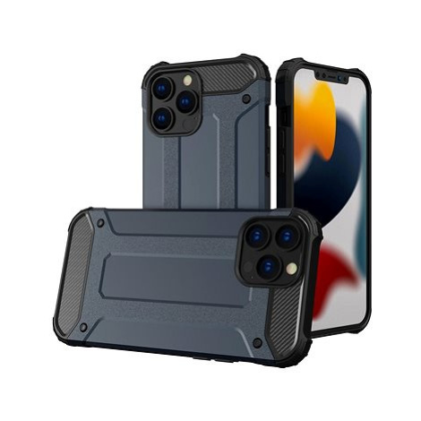 Hybrid Armor plastový kryt na iPhone 13 Pro Max, modrý