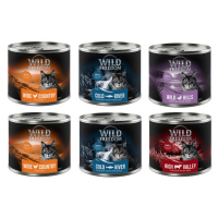 Wild Freedom konzervy, 6 x 200 g, 5 + 1 zdarma! - Mix balení II (kuřecí, losos, hovězí, kachní) 