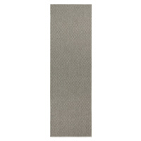 BT Carpet - Hanse Home koberce Běhoun Nature 104273 Light Grey – na ven i na doma - 80x450 cm