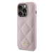 Guess hard obal na iPhone 15 PRO MAX 6.7" Pink Quilted Metal Logo