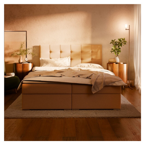 AGroup Kontinentální čalouněná postel ELDA (140 x 200 cm) Barva látky Trinity: (2324) Rubínová
