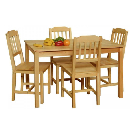 Idea Stůl + 4 židle 8849 lak
