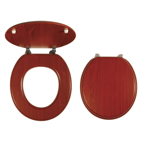 Novaservis Dýhované sedátko z lisovaného dřeva OŘECH LYRA - umělá dýha (WC/ORECHLYRA) (WC/ORECHL