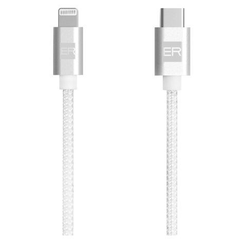 ER POWER kabel USB-C/Lightning 120cm bílý