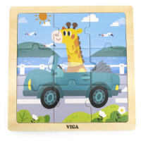 Puzzle na podstavci Viga 44629 9 dílků - auto