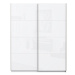 Šatní skříň Stefi - 170x210x61 cm (bílá lesk)