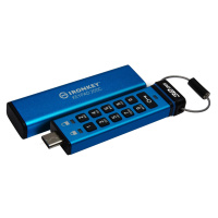 Kingston Ironkey Keypad 200C/32GB/USB 3.0/USB-C/Modrá