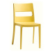 Plastová jídelní židle Serena žlutá