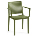 ROJAPLAST Židle zahradní BARS ARMCHAIR, olivová