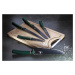 BERLINGERHAUS Sada nožů s nepřilnavým povrchem + prkénko 6 ks Emerald Collection BH-2551