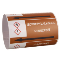 Páska na značení potrubí Signus M25 - IZOPROPYLALKOHOL Samolepka 80 x 62 mm, délka 1,5 m, Kód: 2