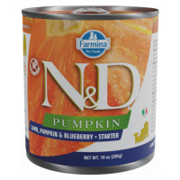 Konzerva N&D Pumpkin Puppy Starter Lamb & Blueberry 285g