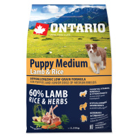 ONTARIO Puppy Medium Lamb & Rice 2,25 kg