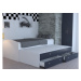Rozkládací postel Patrik Color 90x200 cm, bílá/antracit