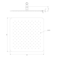 OMNIRES ULTRA SLIMLINE dešťová sprcha, 40 x 40 cm chrom /CR/ WGU240CR