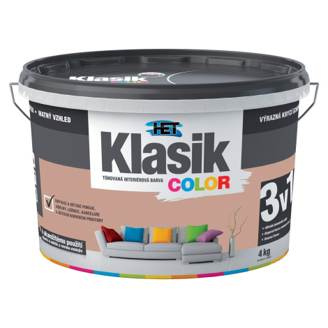 Malba interiérová HET Klasik Color hnědý karamelový, 4 kg