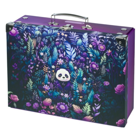 BAAGL Skládací školní kufřík Jungle Panda s kováním PRESCO