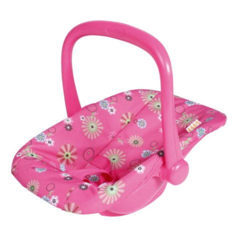 Nosítko autosedačka s látkovým potahem pro miminko/panenky plast 25x42x34cm v sáčku Teddies
