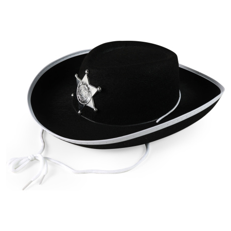 Dětský klobouk černý šerif
