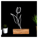 Hanah Home Kovová dekorace Tulip 30 cm bílá