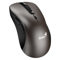 Genius Ergo 8100S Myš, bezdrátová, ergonomická, optická, 1600DPI, 6 tlačítek, USB, titanová