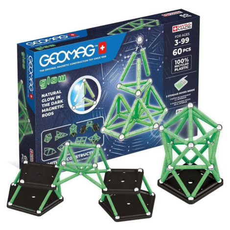 Geomag Magnetická stavebnice Geomag svítící 60ks MSGE1556