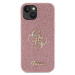 Guess hard kryt na iPhone 15 PLUS 6.7" Pink Glitter Script Big 4G