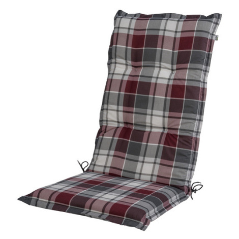 LIVARNO home Potah na židli / křeslo Valencia, 120 x 50 x 8 cm (káro/červená/šedá)
