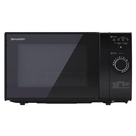 Mikrovlnná trouba Sharp YC-GG02EB / volně stojící / 700 W / 3 stupně výkonu / 20 l / O otočného 