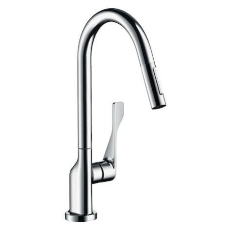 Dřezová baterie Hansgrohe Axor Citterio s vytahovací sprškou vzhled nerezu 39835800