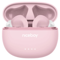 Niceboy Bezdrátová sluchátka HIVE Pins ANC 3 Sakura Pink