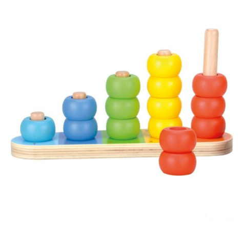 Skládačka - Navlékací kroužky, Barvy a počítání (Bino)