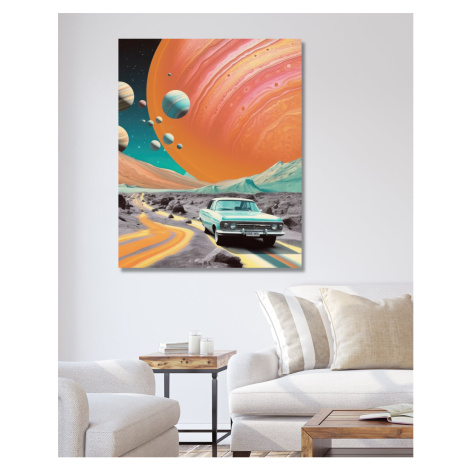 Obrazy na stěnu - Výlet autem Rozměr: 40x50 cm, Rámování: bez rámu a bez vypnutí plátna