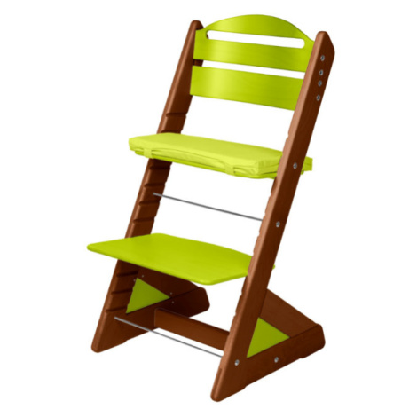 Dětská rostoucí židle JITRO PLUS ořechovo - světle zelená