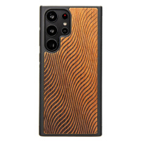 Pouzdro Bewood pro Samsung Galaxy S23 Ultra Vlny Merbau