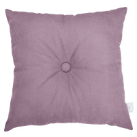 Cotton & Sweets Čtvercový polštář s knoflíkem fialový 40x40 cm