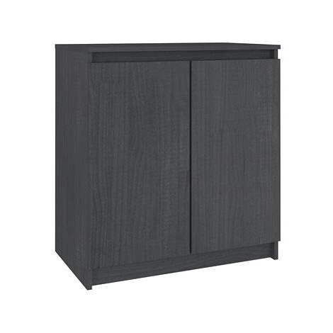 Shumee Odkládací skříňka - šedá, 60 × 36 × 65 cm, masivní borové dřevo