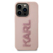 Karl Lagerfeld 3D Rubber Glitter Logo Karl Kryt iPhone 15 Pro růžový