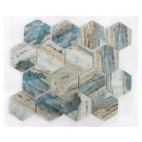 Skleněná mozaika Premium Mosaic blue 26x30 cm mat MOSV84HBL