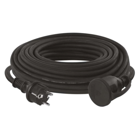 Venkovní prodlužovací kabel 25 m / 1 zásuvka / černý / guma-neopren / 230 V / 2,5 mm2 EMOS