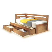 Rozkládací postel jednolůžko s úložným prostorem TANDEM KLASIK levá