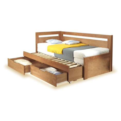 Rozkládací postel jednolůžko s úložným prostorem TANDEM KLASIK levá BMB