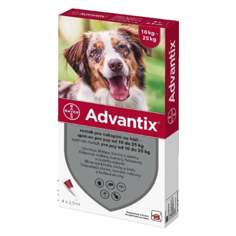 Advantix pro psy spot-on 10-25 kg 4 x 2.5 ml