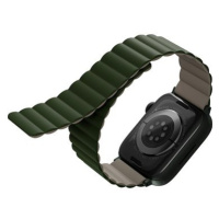 Uniq Revix Reversible Magnetic řemínek pro Apple Watch 41/40/38MM zelený/béžový