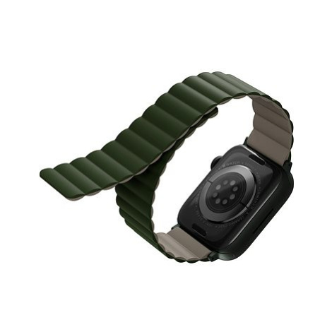 Uniq Revix Reversible Magnetic řemínek pro Apple Watch 41/40/38MM zelený/béžový
